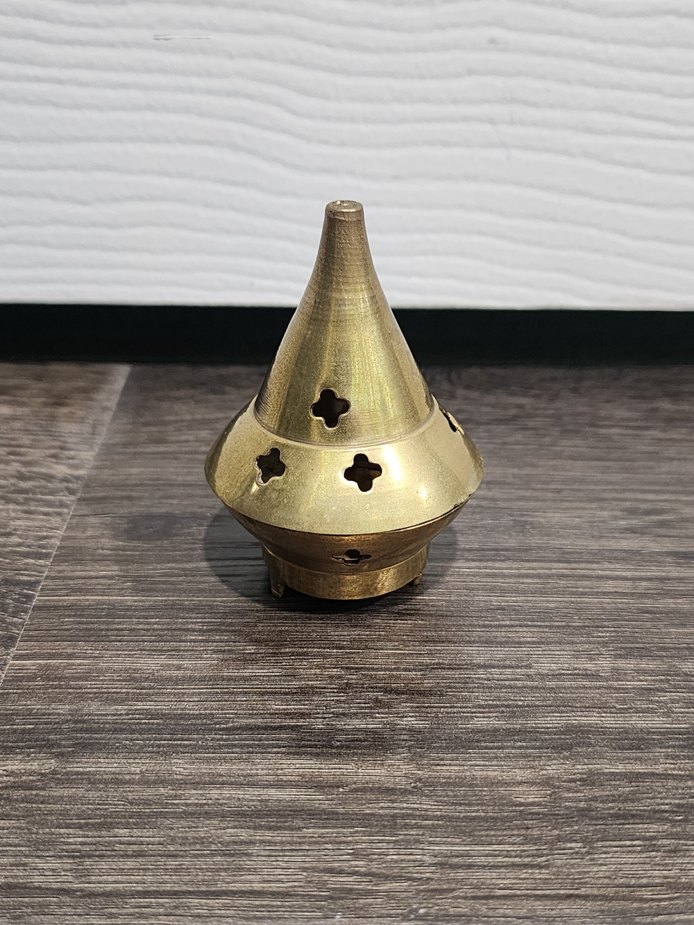 Vtg Miniature Brass Incense Burner Bowl with Lid- Aromatherapy
